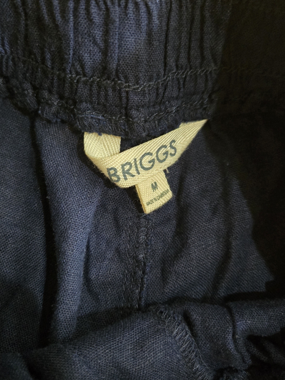 Briggs Linen Blend Navy Wide Leg Pants - Picture 2 of 8